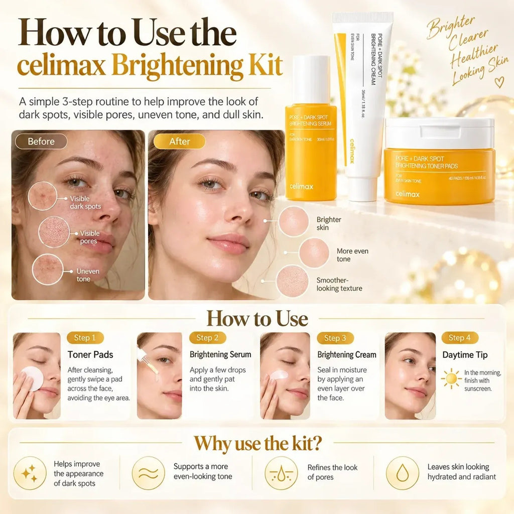 celimax — celimax Pore + Dark Spot Brightening 3-Step Skincare Routine Set