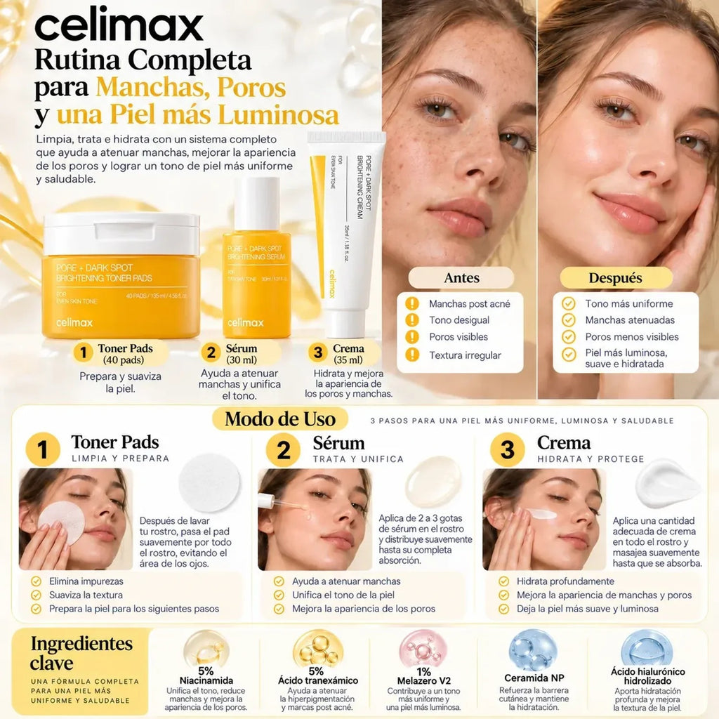 celimax — celimax Pore + Dark Spot Brightening 3-Step Skincare Routine Set