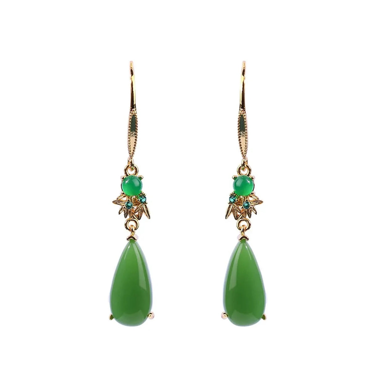 Ethnic-Style Handmade 24K Gold Drop Earrings
