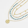 Multi-Layer Flower Pendant Turquoise Jewelry Necklaces for Women