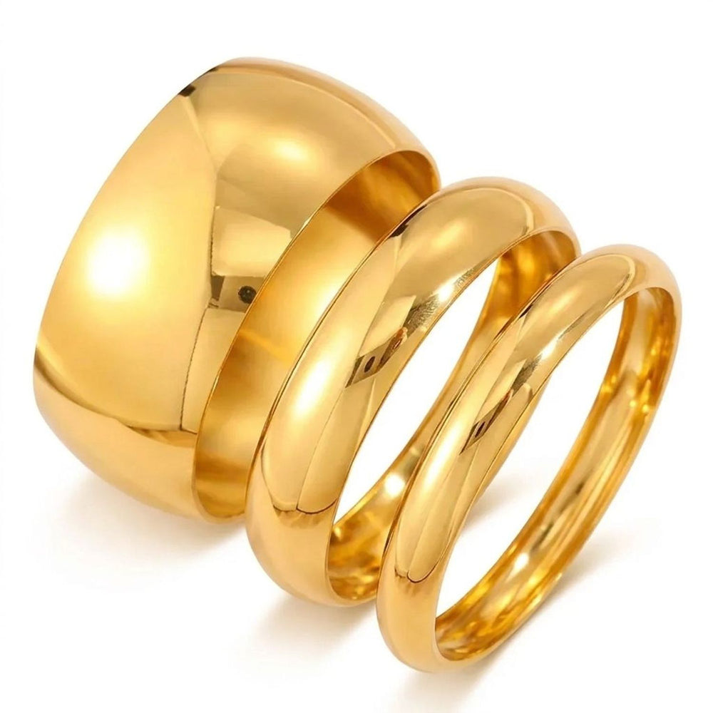 Non-Fading Gold Bracelets for Women - Titanium Steel Bangle Gold Jewelry