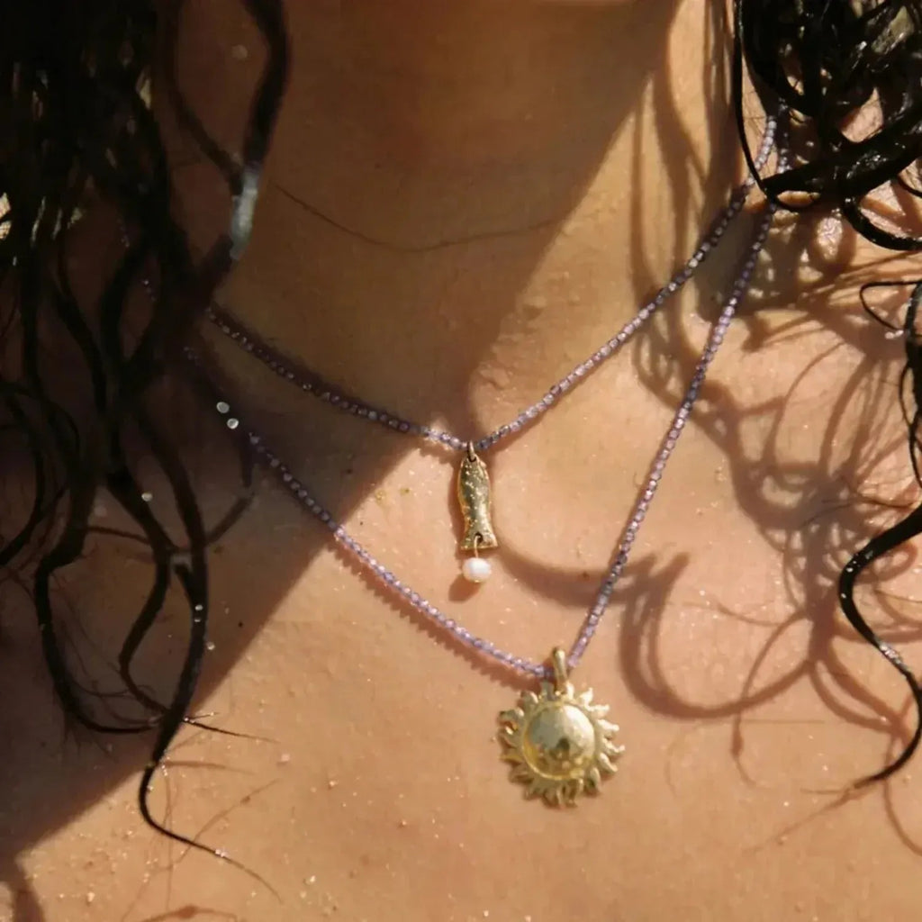 Stainless Steel Ocean Shell Beaded Necklace Jewelry