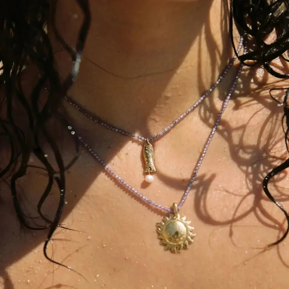 Stainless Steel Ocean Shell Beaded Necklace Jewelry
