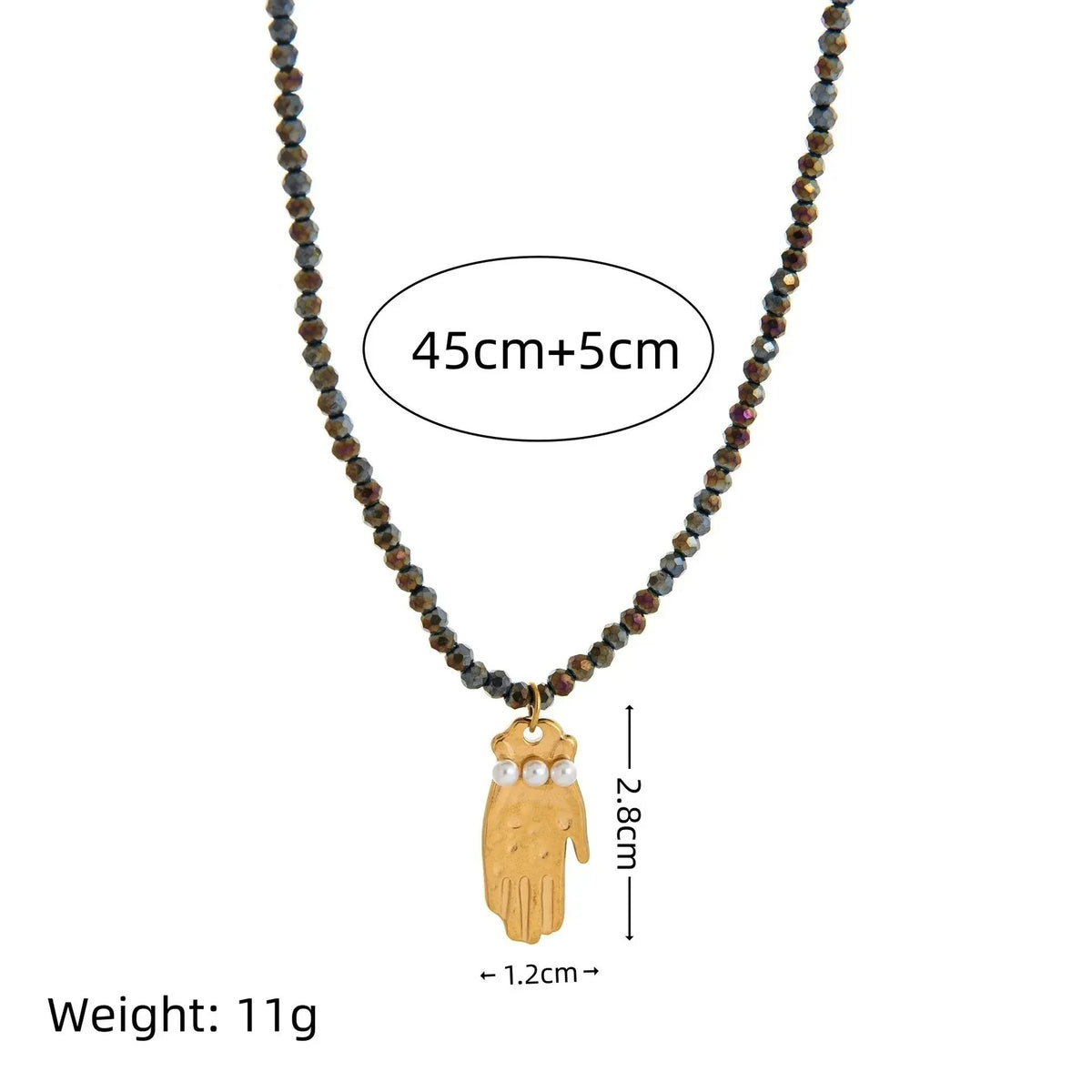 Stainless Steel Ocean Shell Beaded Necklace Jewelry