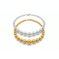 Unisex Gold Plated Metal Bead Collarbone Necklace Jewelry Y2K Spliced Choker Chain