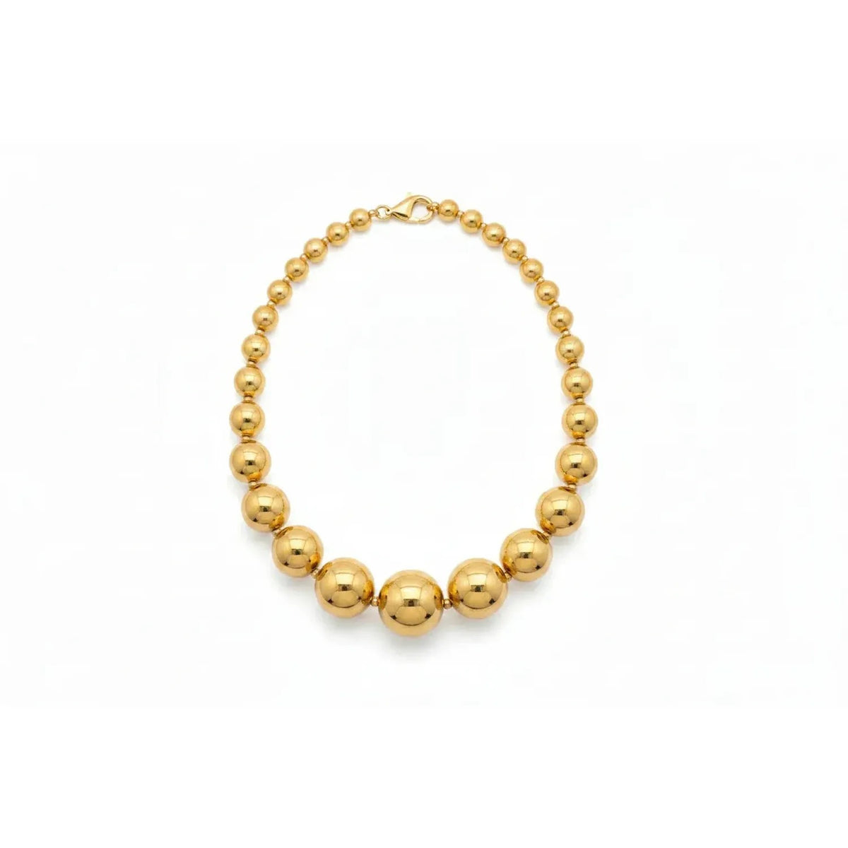 Unisex Gold Plated Metal Bead Collarbone Necklace Jewelry Y2K Spliced Choker Chain