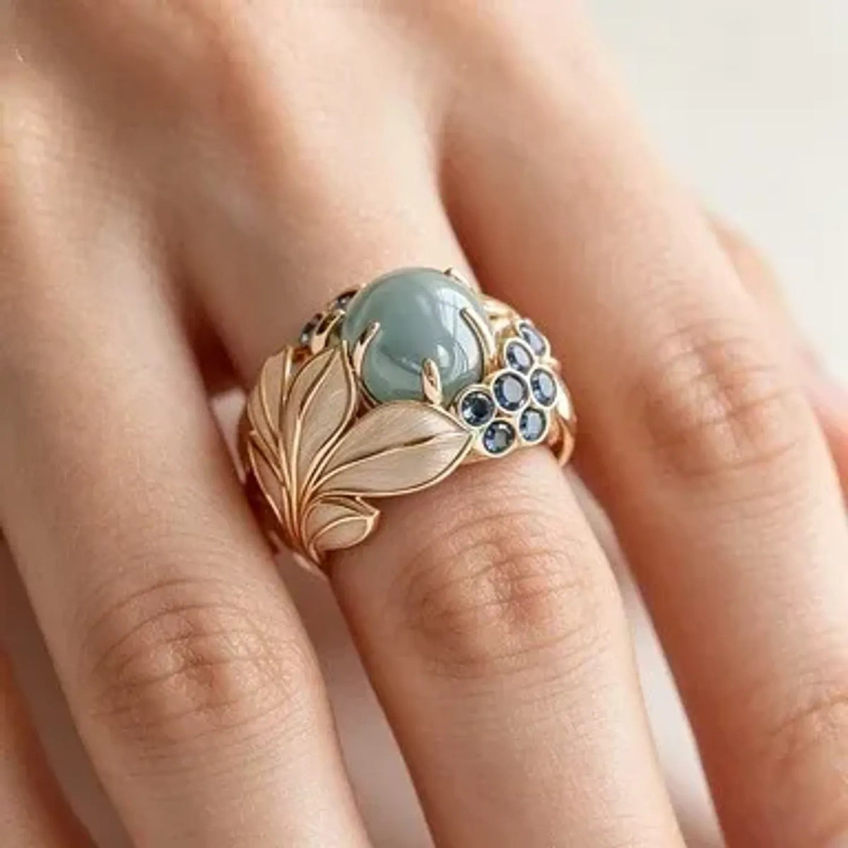 Zihua Cross-Border European And American Ethnic Style Gold-Plated Zircon-Inlaid Ring, Personalized New Vintage Ring, Direct Sales From The Manufacturer